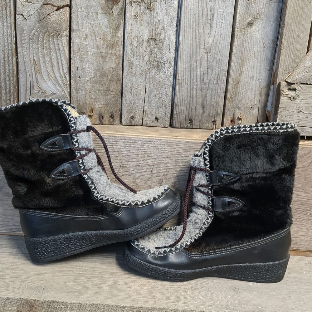 Vintage Snowland Cozy Winter Snow Boots Women's Size 9
